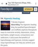 Hypnotic Healing Chosen For Feedspot Top 100 Hypnosis Blogs